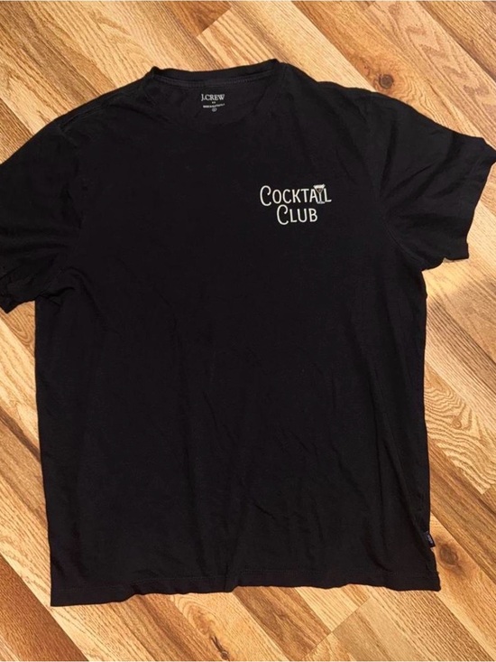 J. Crew Other - J. Crew Black 'Cocktail Club' Graphic Short Sleeve Tee